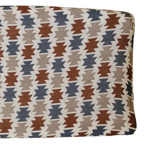 Image of Mebie Baby Changing Pad, Western Aztec, 100% Muslin Cotton Changing Table Pad Cover for Baby Boy and Girl, Designer Nursery Decor Covers, Diaper Changing Pad Cover for Changing Station