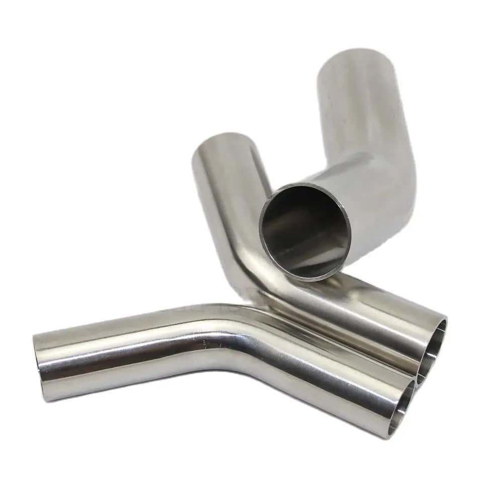 1 Unidad, 159mm X 2mm, Acero Inoxidable 304, Codo Alargado de 45 Grados, Pulido Interior y Exterior