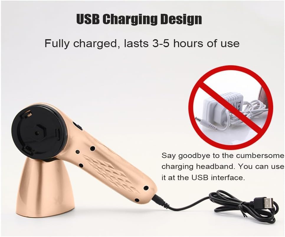 Kit De Cirage Électrique pour Chaussures, Cireur Multifonctionnel Portatif, avec 6 Têtes De Brosse Et Une Base, Chargement USB, pour Chaussures, Sacs, Canapés Black