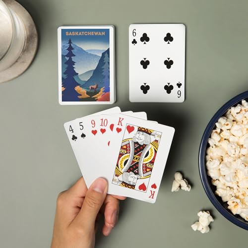 52 Naipes Póker Estampado Elk y Montañas miniatura 2