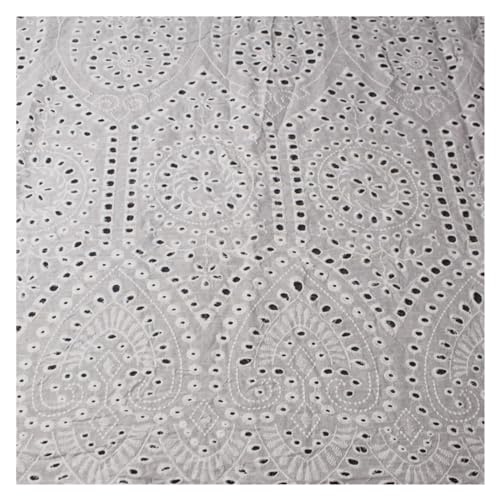 Tissu de broderie fine et dentelle de coton à œillets pour vêtement délicat