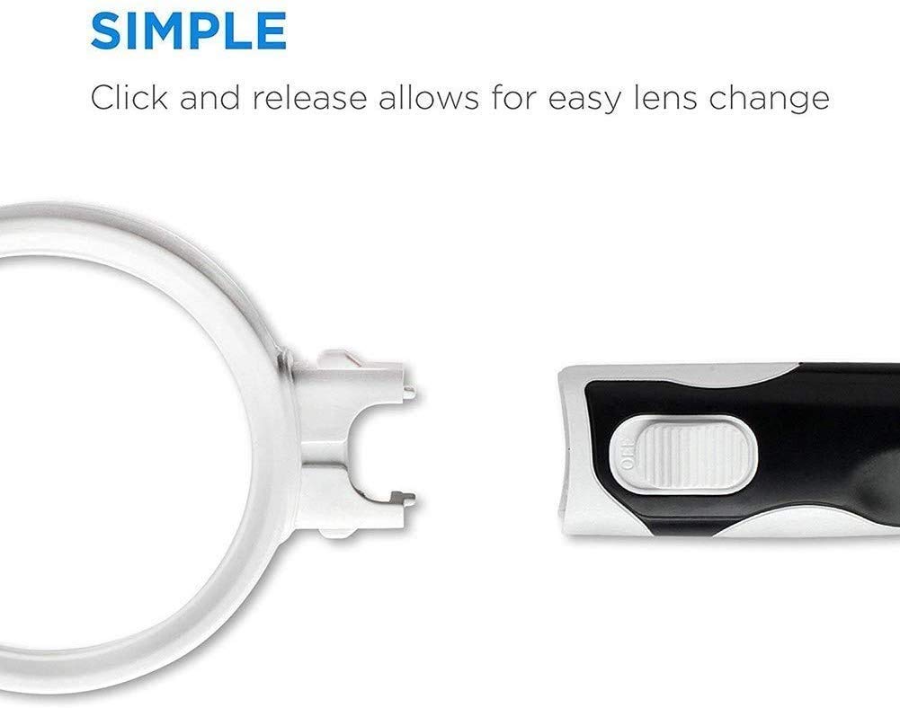 Lupe zum Lesen, Handlupe mit Beleuchtung, superklare, leichte Hochleistungs-LED-Lupe mit Licht