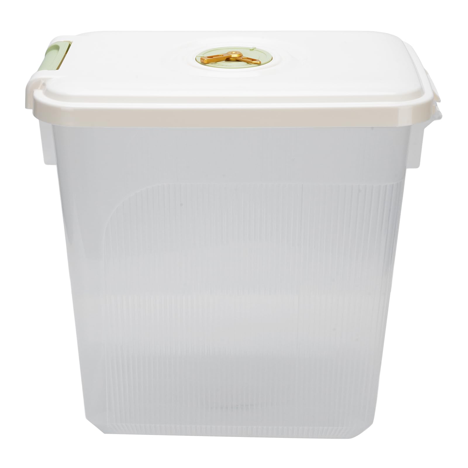 Tissting Recipiente de Arroz Hermético de PP con Tapa para Harina y Cereales (Transparent 15kg / 33.1lb)