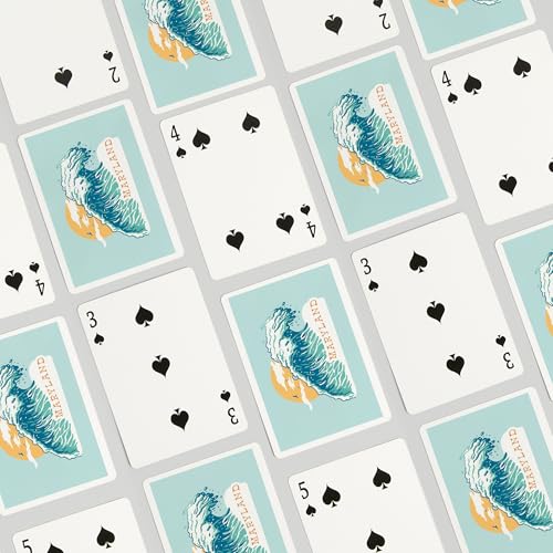 Lantern Press Maryland Distressed Ink 52 Naipes Poker miniatura 4