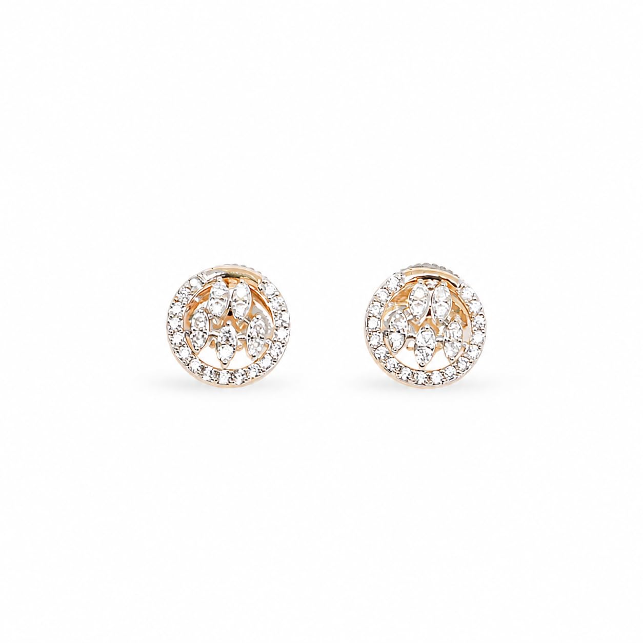 Sati Elegant Round Halo Floral Stud Earrings for Women | Fashion Jewelry Gift for Girls, Wife & Mom-image-20