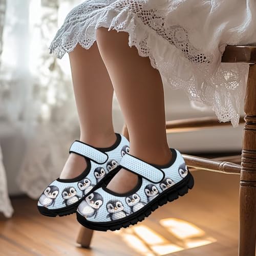 Kids Girls Mesh Casual Flats Shoes Breathable Travel Walking Shoes Comfort Non Slip Tennis Shoes with Hook and Loop US 11-154