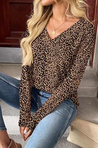 Zeagoo Women Long Sleeve Tops Dressy Casual V Neck Tshirts Basics Tee 2025 Fall Trendy Clothes S-2XL - Image 3