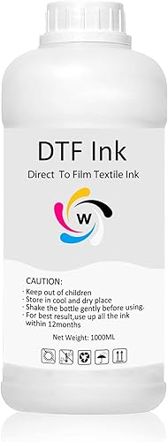Chipink Tinta DTF blanca 1000ML para impresora DTF cabezal de impresión L1800 ET-8550 P800 R1390 XP15000 XP600 DX5 i3200, alta fluidez sin