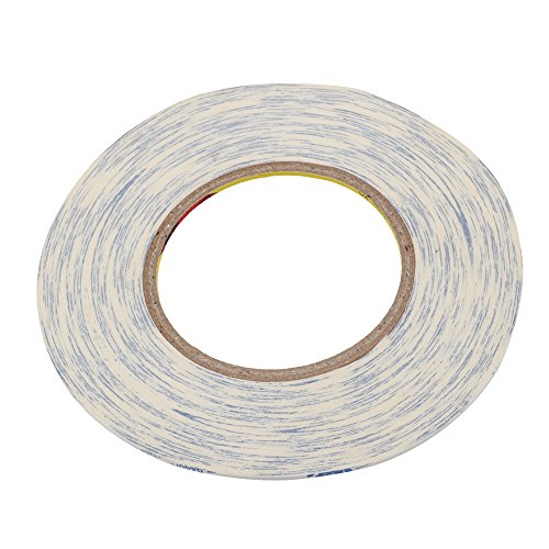 Merssavo 50M 2mm Fuerte Pegamento Cinta de Doble Cara Adhesiva para Móviles con Pantalla Táctil LCD