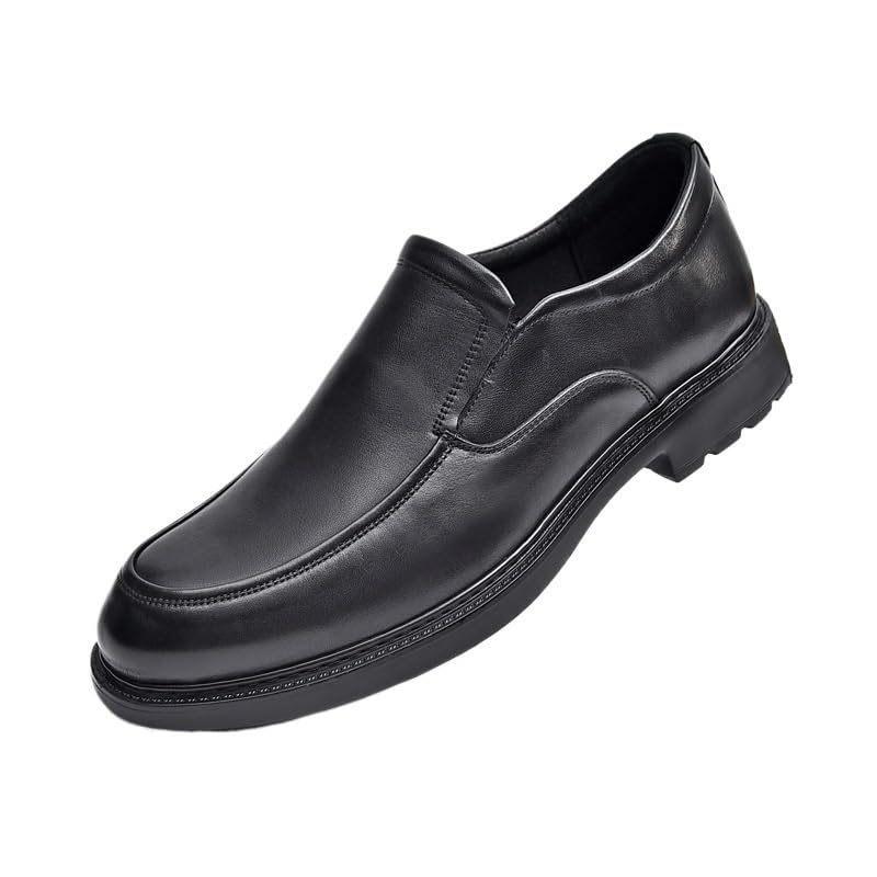 Men's Leather Slip-on Dress Shoes Comfort Business Casual Oxford Shoes Walking Office Loafers Work Flats