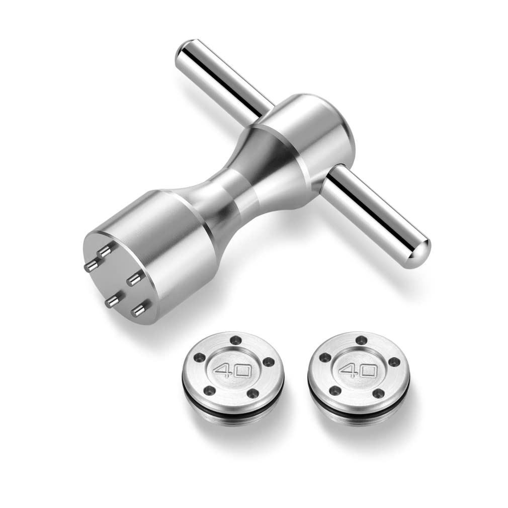 ROYMADE Golf Putter Weights 2pcs 5g/10g/15g/20g/25g/30g/35g/40g/45g with Wrench Kit Set Compatible with Titleist Scotty Cameron Putter Golf Accessory (2pcs 40g+Wrench)