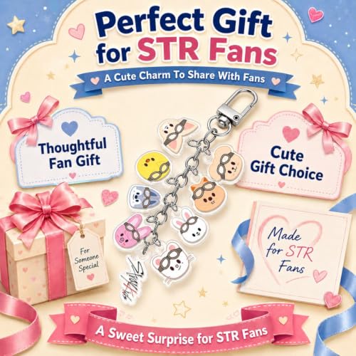 Image of Stray Kids Keychain with Cute Animal Pendant, Cute Stray Kids Merch Skzoo Keychain for Fans Trendy Design | Eye-Catching Detail | Skz Merch | Idol Gift | Cute Pendant