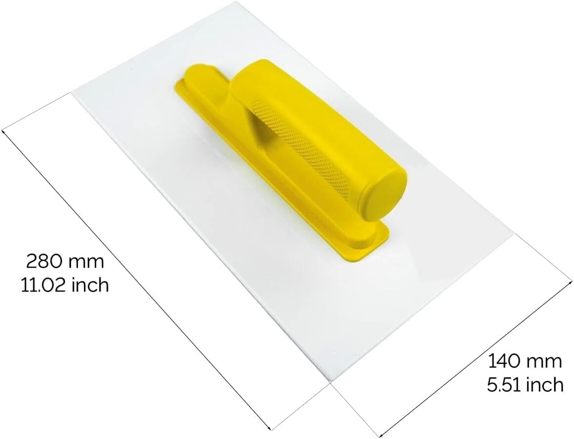4er Set Profi Kunststoff-Reibebrett 280 x 140 mm (11 Zoll) – 3 mm ABS-Reibebretter für mineralischen Putz, Acrylputz und Strukturputz, Glättbrett mit ergonomischem Griff