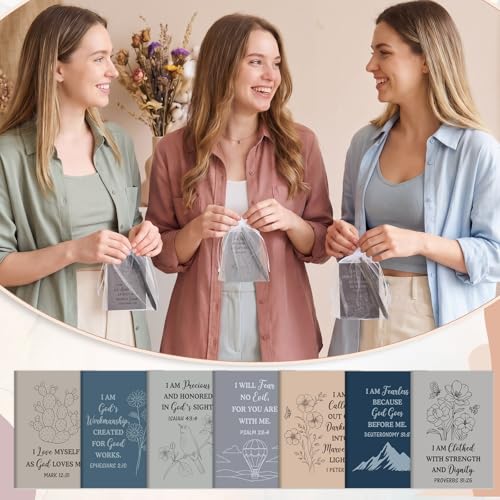 Image of Mooliwe 24 Pcs Positive Affirmation Gift Set Gratitude Notebooks with Pens Small Bags Motivational Encouragement Notepads Daily Affirmations Journal for Women Stress Relief Self Care (Prayer)