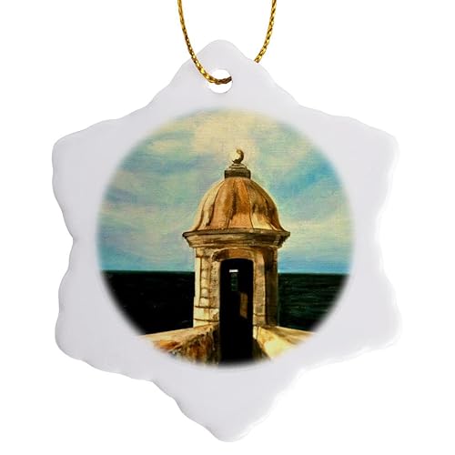 3 inch Snowflake Porcelain Ornament - A Painting of a