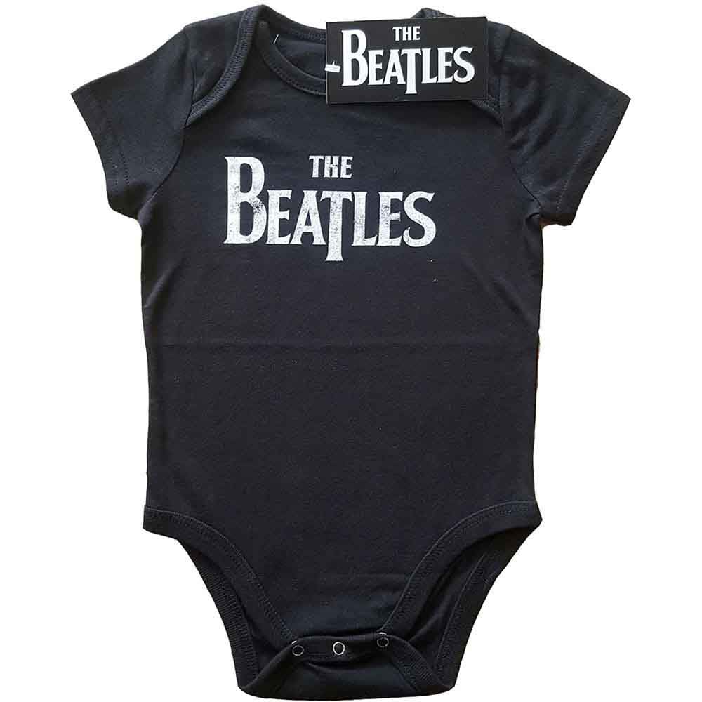 The Beatles Kids Baby Grow: Drop T Logo - 3 - 6 Months - Black