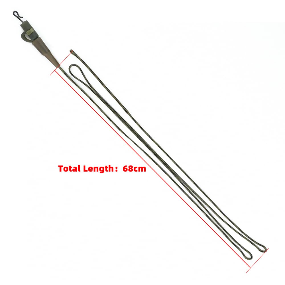 6 piezas de pesca de carpa línea central clip línea pelo aparejo atado conector giratorio accesorios