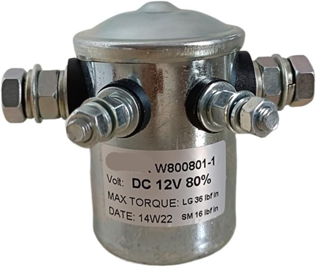 W800801 W800801-2 12V Pump Contactor Lift Solenoid Relay,Stacker Pallet Truck Parts Tractor Caravan Camping Accessories