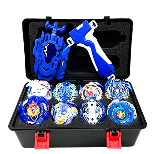 Battling Top Burst Gyro Juego de juguetes giratorios, giroscopio giroscopio para niños, 4D Metal Fusion Spinning Tops con lanzador de caja de almacenamiento y accesorios, regalo para niños y niños (B) Cover