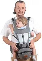 Canguru para bebês, canguru ergonômico com bolsos externos para recém-nascidos, bebês e crianças pequenas