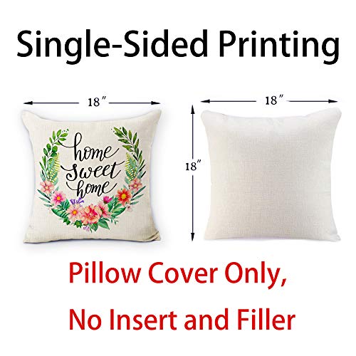 pinata Spring Pillow Covers 18x18 Farmhouse Decorative Spring Decorations for Home Throw Pillows Cases Set of 4 Outdoor Decor Holiday Rustic Fresh Flowers Wreath Bicycle Truck Seasonal Cushion Covers
