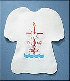 Baptism Christening Religious Gift Baptized in Christ with Holy Dove 10' Felt Garment Bib