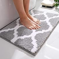 Muratap Badmat - Soft Fluffy - Grijs - 120x60 cm - Hoogpolig - Anti slip Toiletmat