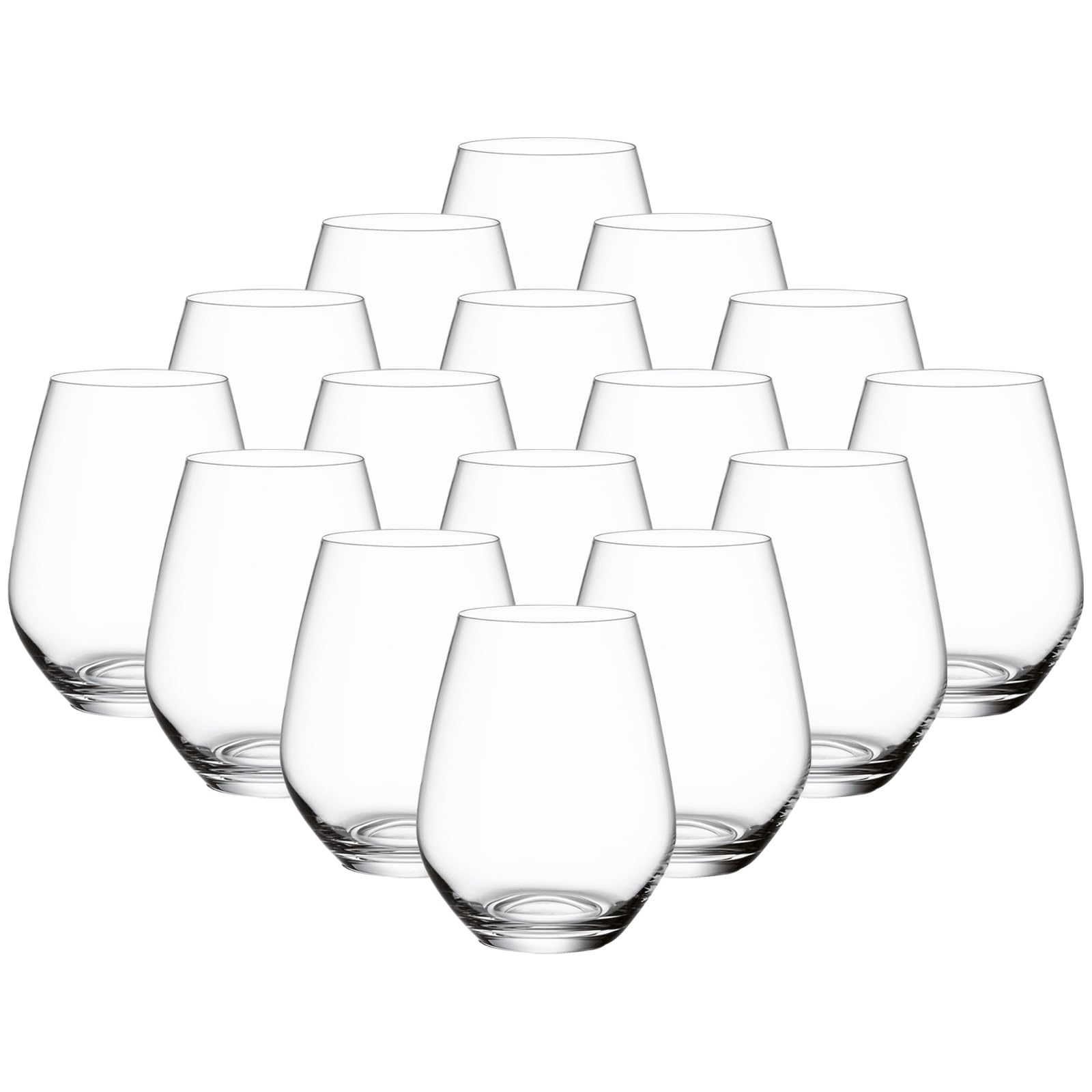 Villeroy & Boch Ovid Wasserglas-Set 16-eilig, 420 ml, Wassergläser, Gläser Set, Besondere Trinkgläser, Gläser Für Wasser, Saftgläser, Kristallglas, Spülmaschinenfest