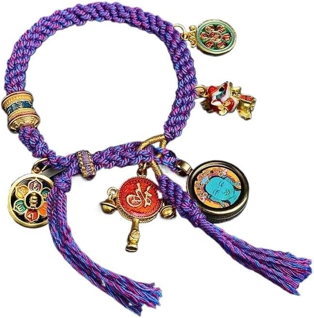 HYZBZJ Tibetan Braided Bracelet, Tassel Colored Women's
