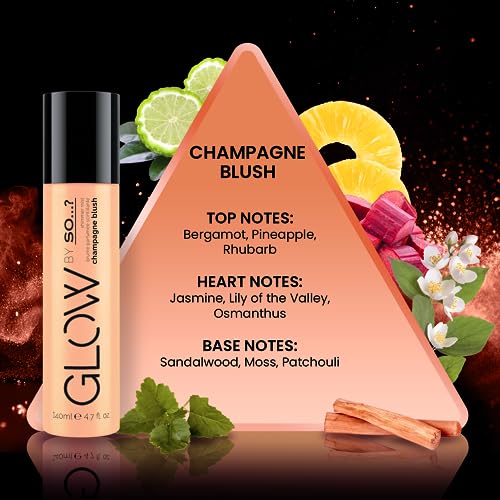 Glow By So…? Womens Champagne Blush Perfume Mist, Illuminating Shimmer Body Mist for Women 140ml - Image 4