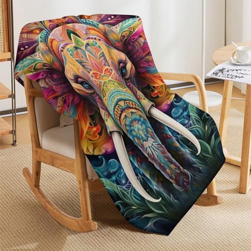Couverture éléphant douce pour ne plus avoir froid sur le canapé