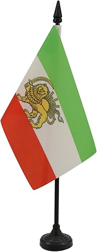 Miniatura 179 de Bandera de la bandera del Líbano de AZ, 3.9 x 5.9 in, bandera de escritorio libanesa, 5.9 x 3.9 in, barra y base de plástico negro