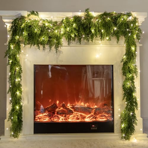 6FT PARTY JOY Seasonal Artificial Christmas Garland with LED String