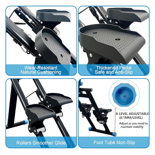 Stair Stepper for Home Vertical Climber, Foldable Full Body Exercise Aerobic Climbing Machines, Mountaineering Fitness Equipment with Adjustable Handles (Black) by BSJ BESTGYM - Image 6