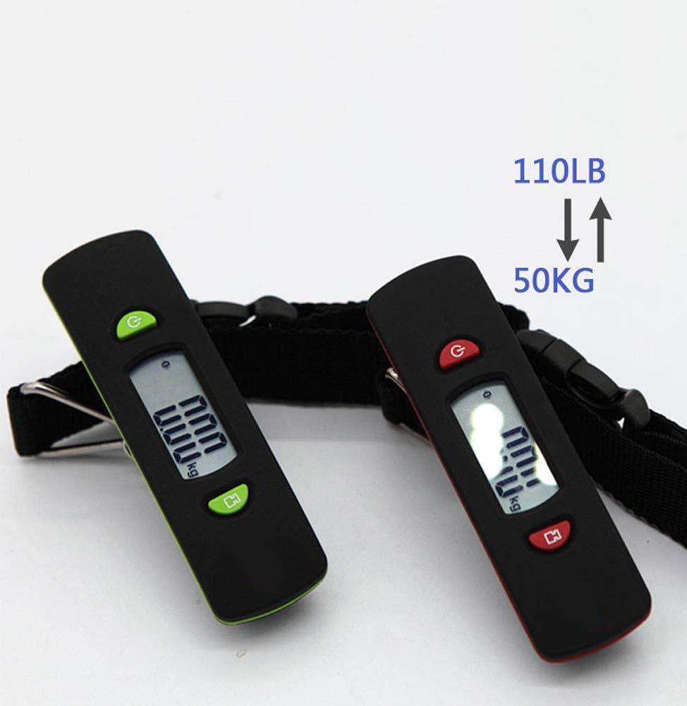 Mini bilancia elettronica portatile da 50 kg/110 libbre for bagagli aeronautici con ricarica USB, bilancia portatile con display retroilluminato Bilance