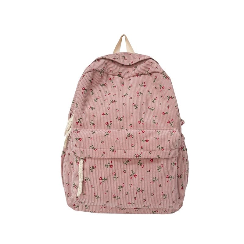 JUCHRZEY Mujer Adolescente Linda Mochila De Pana para Estudiantes Correa De Hombro Ajustable Mochila Escolar Mochilas Escolares con Múltiples Bolsillos Bolsa De Hombros De Viaje Mochila Bols