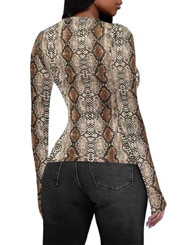 Women's Long Sleeve Basic Tops - Crew Neck Casual Going Out Y2K Fall Top Fitted T Shirt Clothes4