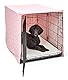 New World BCVR-48PKT Hundebox-Abdeckung, Stoff mit Teflonschutz, für alle 122 cm langen Hundeboxen von New World und MidWest Homes for Pets, rosa Designer-Muster