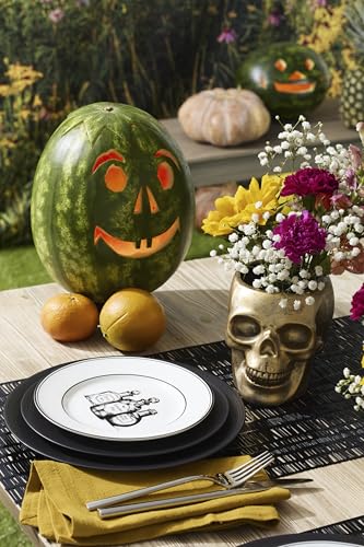 Image of Lenox Vintage Halloween Porcelain Dessert Plates, Set of 4