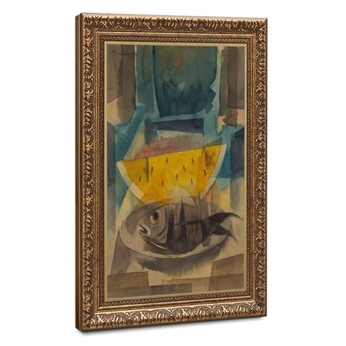 Impression sur toile Vicente Manansala tableau poisson pastèque 40x60