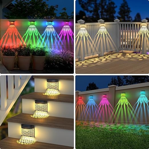 Luces solares de pared, lámpara de pared LED impermeable con sensor de movimiento, iluminación de seguridad exterior alimentada por energía solar