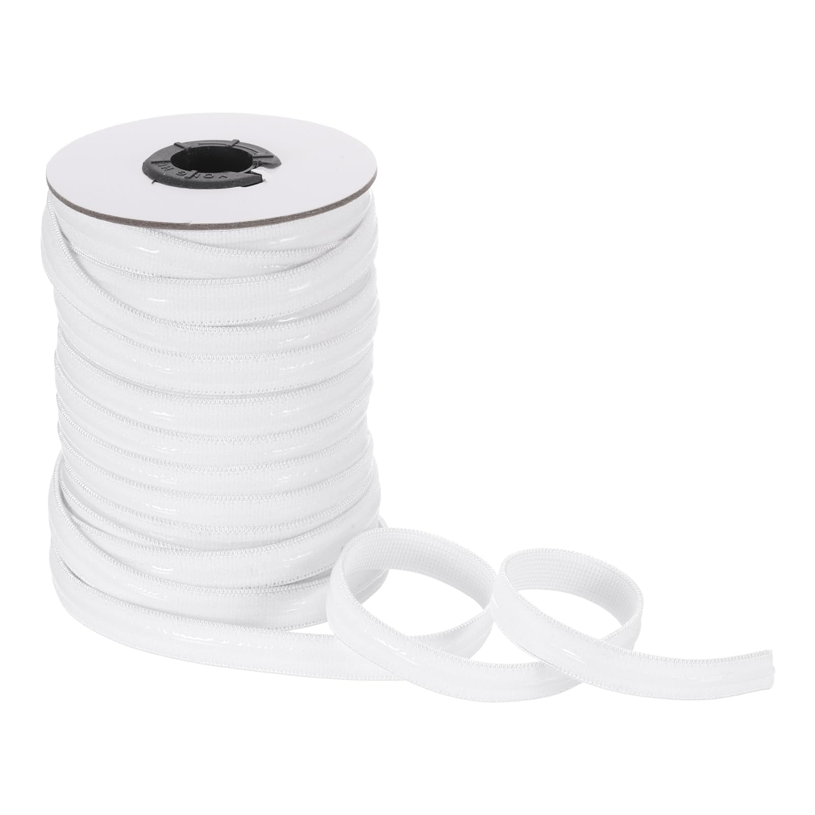 sourcing map Non-Slip Elastic Band, 1cm x 18m White Polyester Silicone Stretch Band Silicone Grip for Clothing Accessories Wigs — image 1