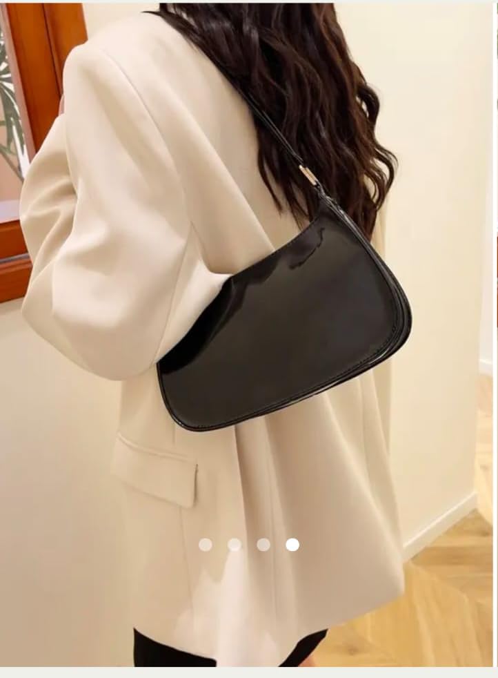 Image of Women's Patent Leather Shoulder Bag Glossy Sling Handbag for Casual & Party