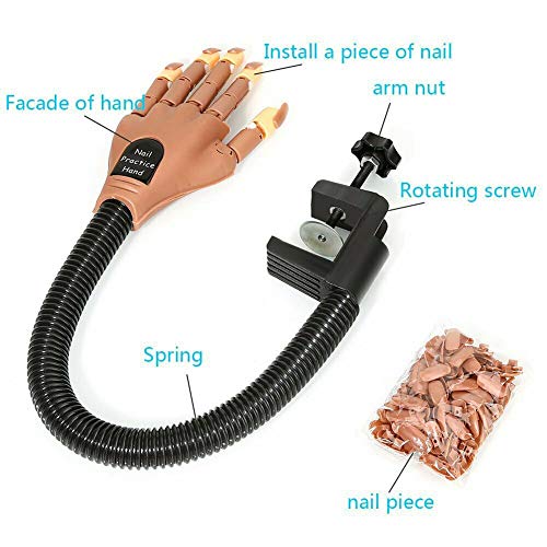 CVERY Nail Trainning Practice Hand, regolabile