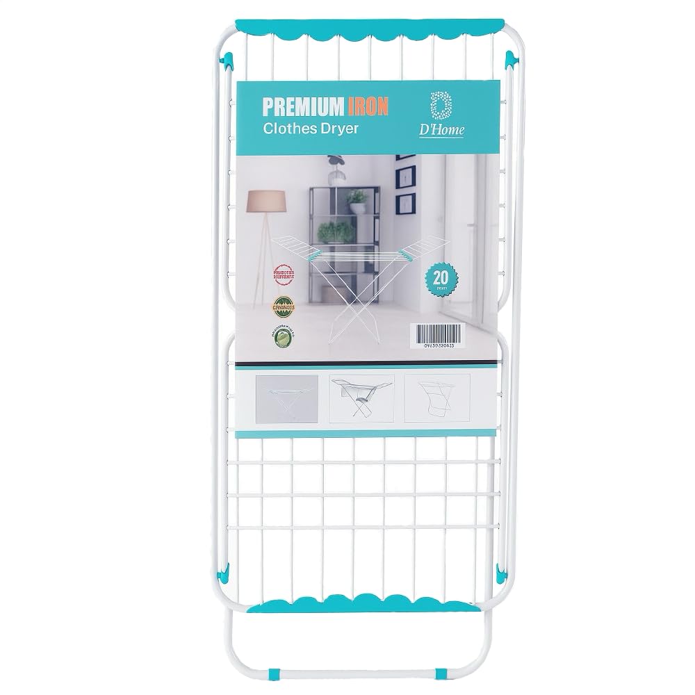 D'Home20Mtr Large Folding Clothes Dryer Drying Space Laundry Washing Durable Premium Quality Drying Rack Multifunctional Air Dryer Ideal For Indoor And Outdoor LT-10011-22