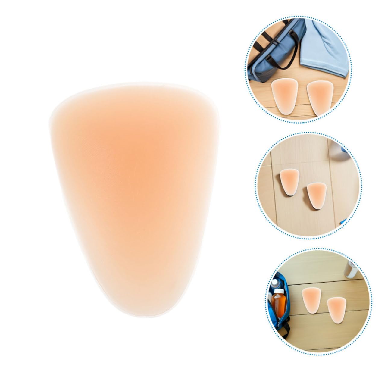 MAGICLULU Ginocchiere in Silicone per Protezione Ginocchio 4 Pezzi Beige Assorbimento Urti e Protezione Rinforzata per Pattinaggio su Ghiaccio e Sci Unisex