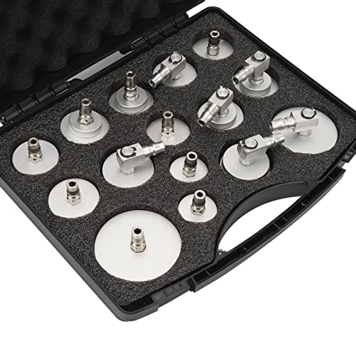 Adaptador Purga Frenos, Universal a Prueba de Fugas y Fácil de Usar Kit Cilindro Maestro 15 Piezas for Profesionales Bricolaje Automóviles Motos Camiones Talleres