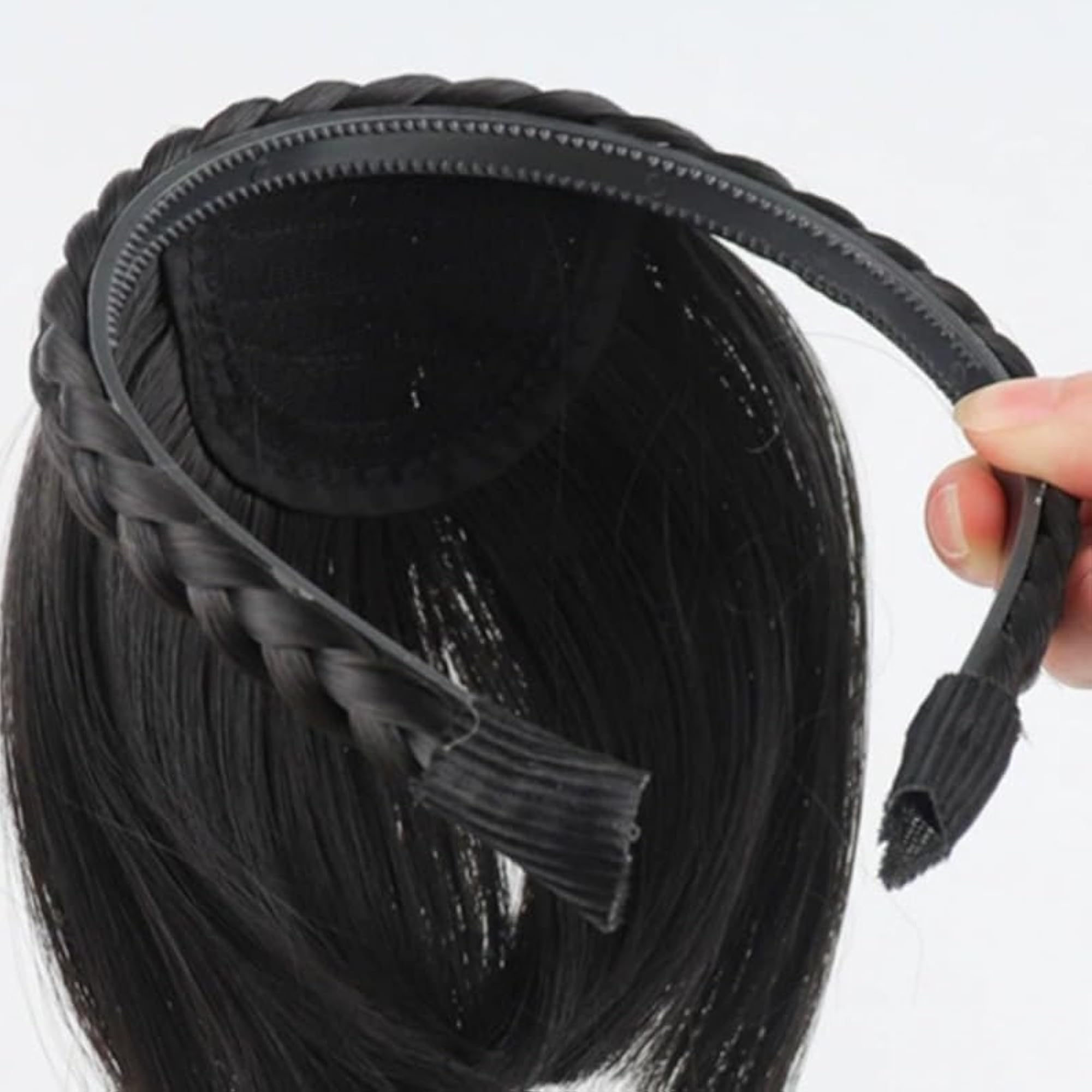 Front Bangs Fringe Extensions for Women & Girls, Synthetic Neat Bangs