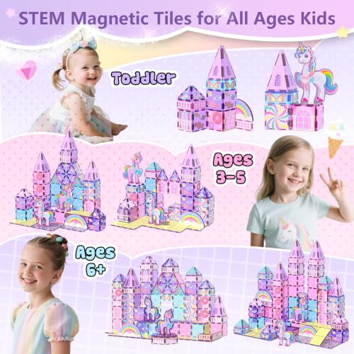 Image of GobiDex Magnetic Building Blocks Unicorn Toys for Girls Age 4-6