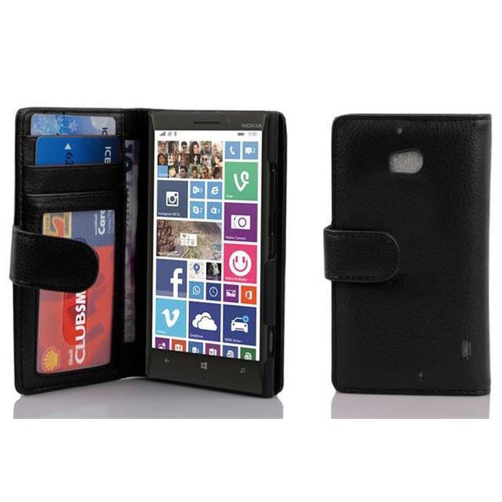 CadoraboCase Works Nokia Lumia 930/929 (Design Book Structure) 2 Card Slots - Wallet Case Etui Cover Pouch PU Leather Flip MIDNIGHT BLACK DE-101153